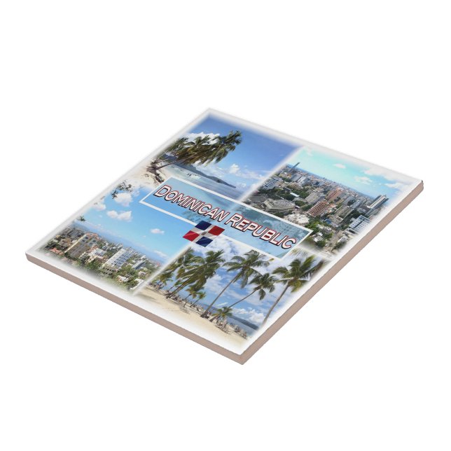 zDO003 DOMINICAN REPUBLIC, Mosaic, America, Ceramic Tile (Side)