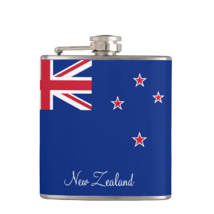 Zealand Flag & travel New Zealand /sports fans Hip Flask