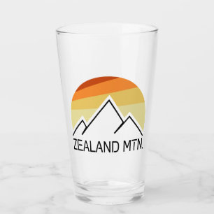 Zealand Mountain New Hampshire Retro Glass