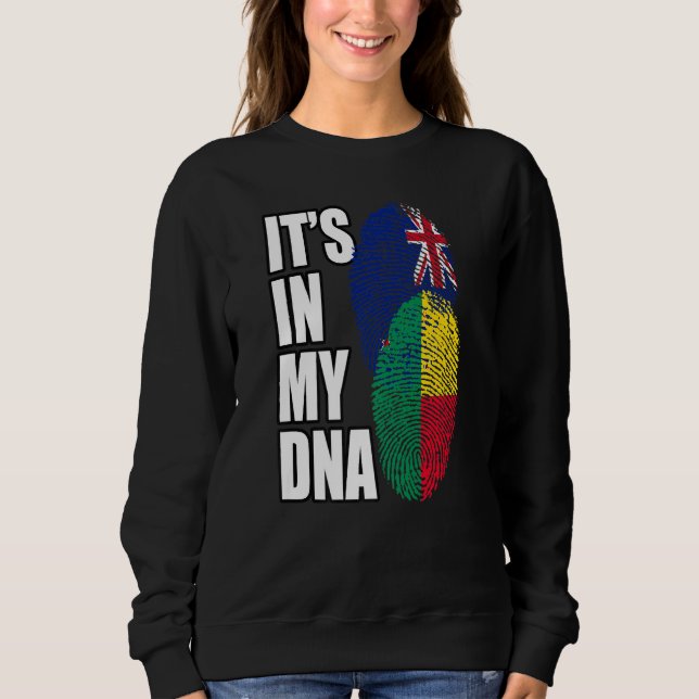 Zealander And Beninese Mix DNA Flag Heritage Sweatshirt (Front)