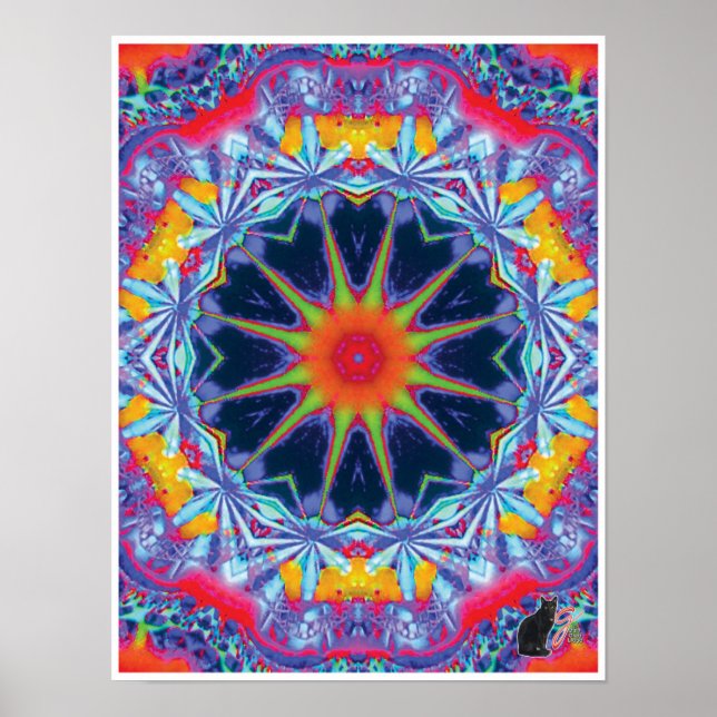 Zealous Kinetic Collage Kaleidoscope Poster (Front)