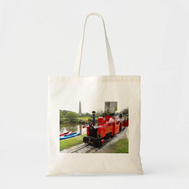 Zebedee steam engine at Lappa Valley Tote Bag (Front)
