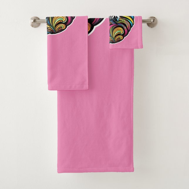 Zebra 1 bath towel set (Insitu)