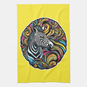 Zebra 1 tea towel