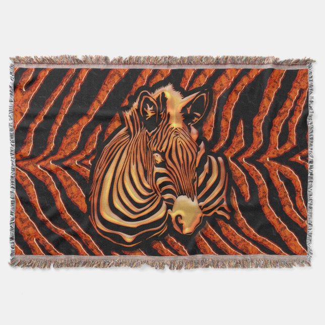 Zebra 2A Throw Blanket (Front)