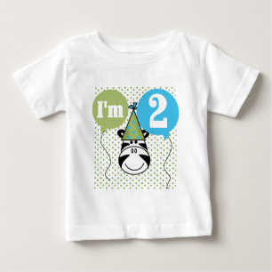 Zebra 2nd Birthday T-shirts and Gifts