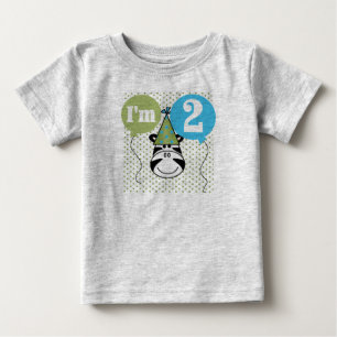 Zebra 2nd Birthday T-shirts and Gifts