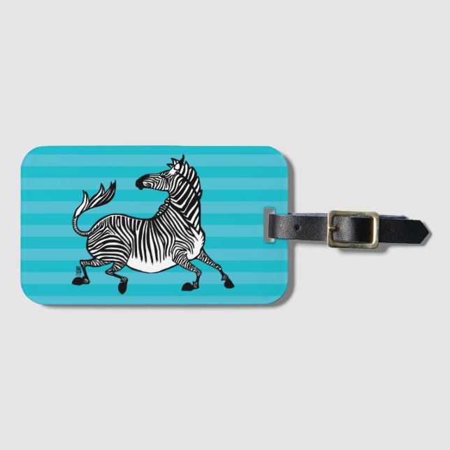 Zebra 4 Luggage Tag (Front Horizontal)