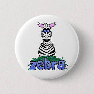 ZEBRA 6 CM ROUND BADGE