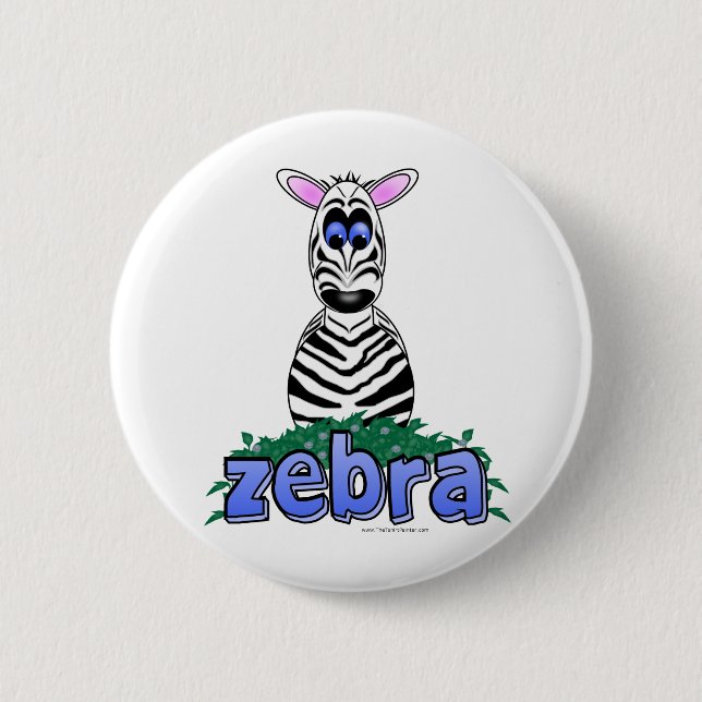 ZEBRA 6 CM ROUND BADGE (Front)