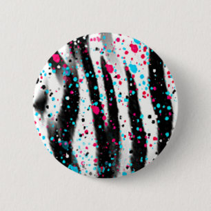 Zebra 6 Cm Round Badge