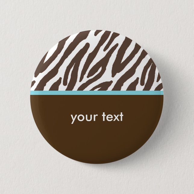 Zebra 6 Cm Round Badge (Front)