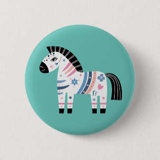 Zebra 6 Cm Round Badge