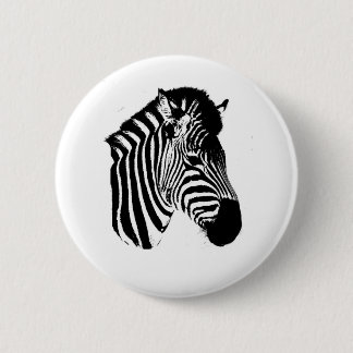 Zebra 6 Cm Round Badge