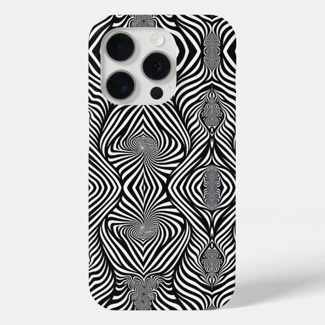 Zebra Abstract B&W Case-Mate iPhone Case (Back)