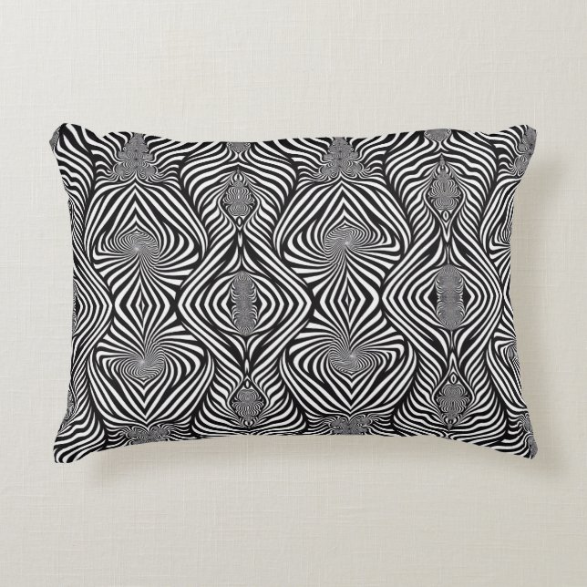 Zebra Abstract B&W Sherpa Blanket Decorative Cushion (Front)