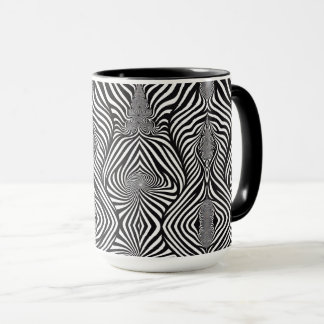 Zebra Abstract B&W Sherpa Blanket Mug