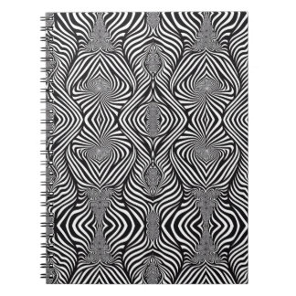 Zebra Abstract B&W Sherpa Blanket Notebook