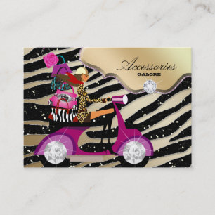Zebra Accessories Purse Jewellery Gold Black Spark Business Card
