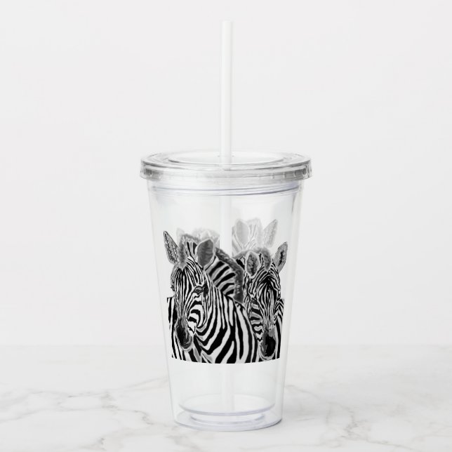 Zebra Acrylic Tumbler (Front)