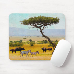 Zebra African Savanna Animals Travel Outdoor Mouse Pad