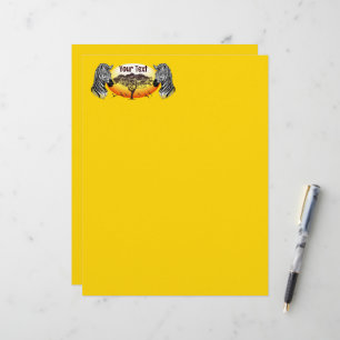 Zebra African Savanna Wild Animal Custom Letterhead