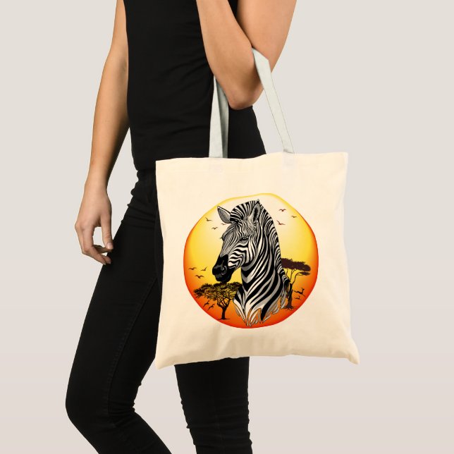 Zebra African Savanna Wild Animal Tote Bag (Front (Product))