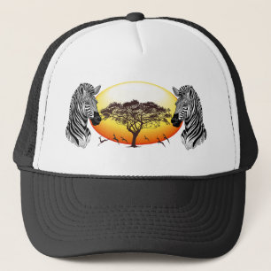 Zebra African Savanna Wild Animal Trucker Hat
