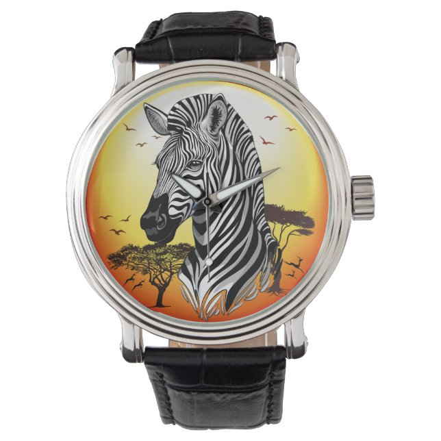 Zebra African Savanna Wild Animal Watch (Front)