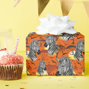 Zebra African Savanna Wild Animal Wrapping Paper