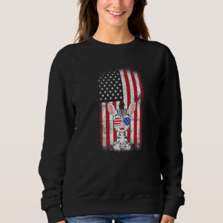 Zebra American Flag Boys Girls Men Women Fourth Of Sweatshirt
