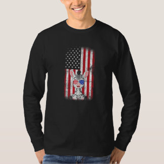 Zebra American Flag Boys Girls Men Women Fourth Of T-Shirt