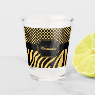 Zebra and Dots Shot Glass