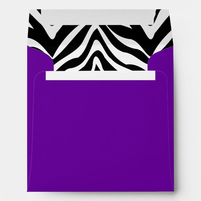 Zebra and Purple Square Envelopes (Back (Bottom))