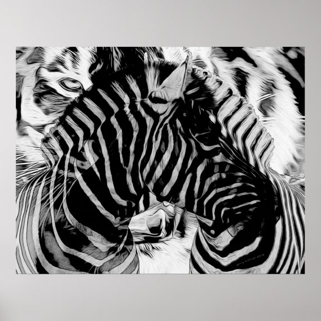 Zebra and Tiger Stripes Poster (Front)