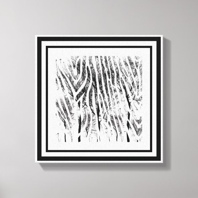 Zebra and Tree's Abstract Canvas Print (Front)