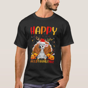Zebra Animal Happy Zebra Hellothanksmas T-Shirt