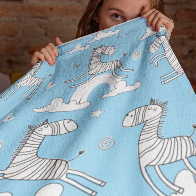 Zebra Animal Line Set Sherpa Blanket (Zebra Animal Line Set Sherpa Blanket)