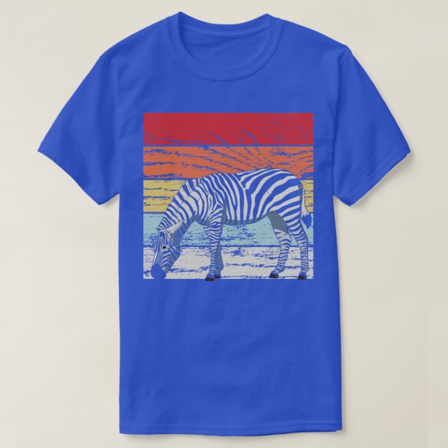 Zebra Animal Motif Retro Vintage 1 T-Shirt (Design Front)