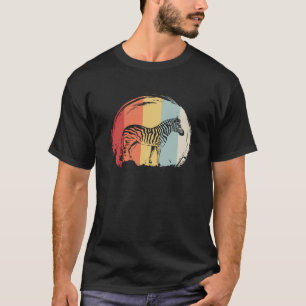 Zebra Animal Motif Retro Vintage T-Shirt