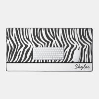 Zebra Animal Print Custom Cursive Name