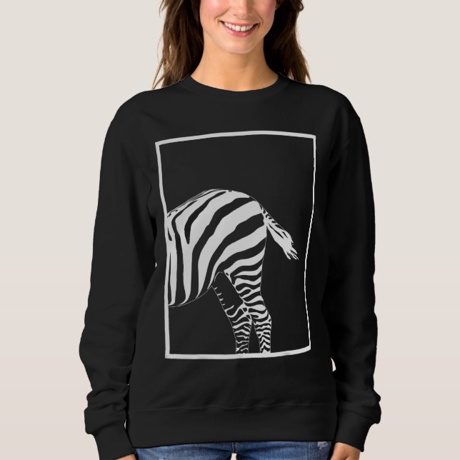 Zebra Animal Print For Zebra   Graphic Zebra Print Sweatshirt (Front)