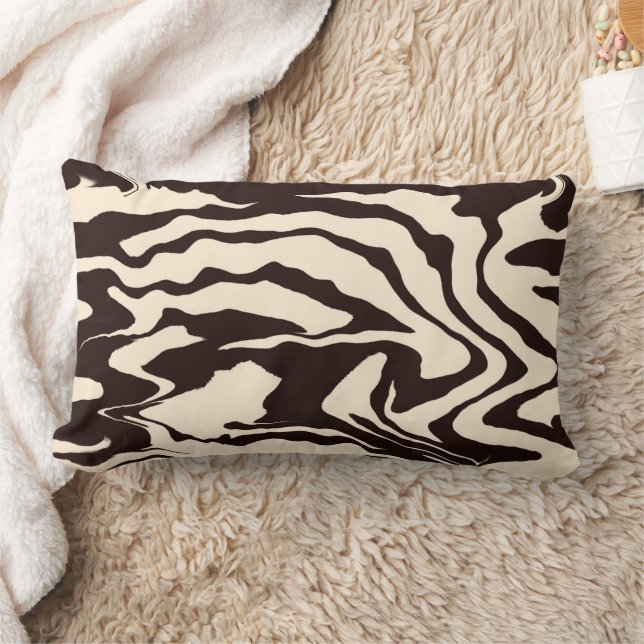 Zebra Animal Print Lumbar Cushion (Blanket)