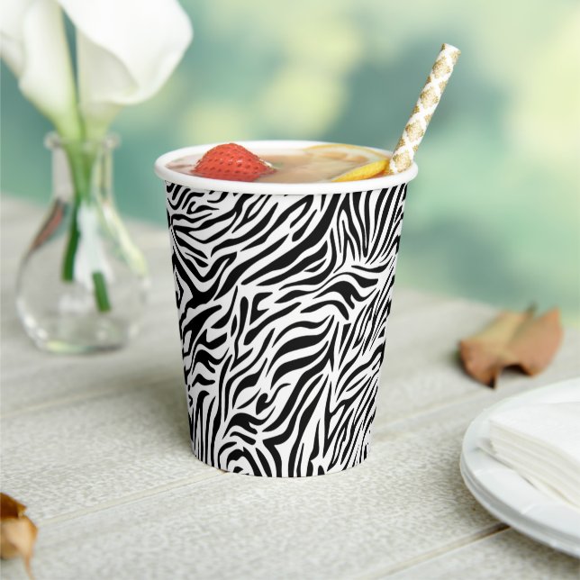 Zebra Animal Print Paper cup (Insitu)