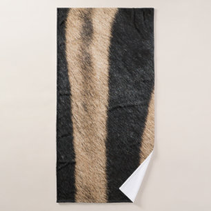 ZEBRA ANIMAL PRINT STRIPE BATH TOWEL