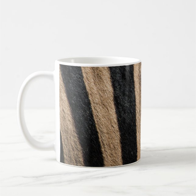 ZEBRA ANIMAL PRINT STRIPE COFFEE MUG (Left)
