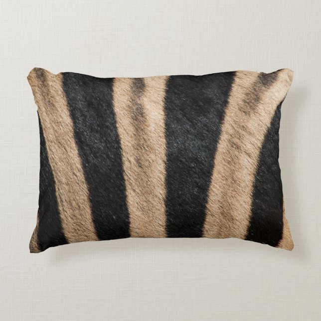 ZEBRA ANIMAL PRINT STRIPE DECORATIVE CUSHION (Front)