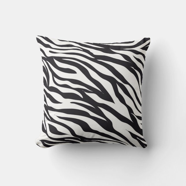 Zebra Animal Print throw pillow (Front)