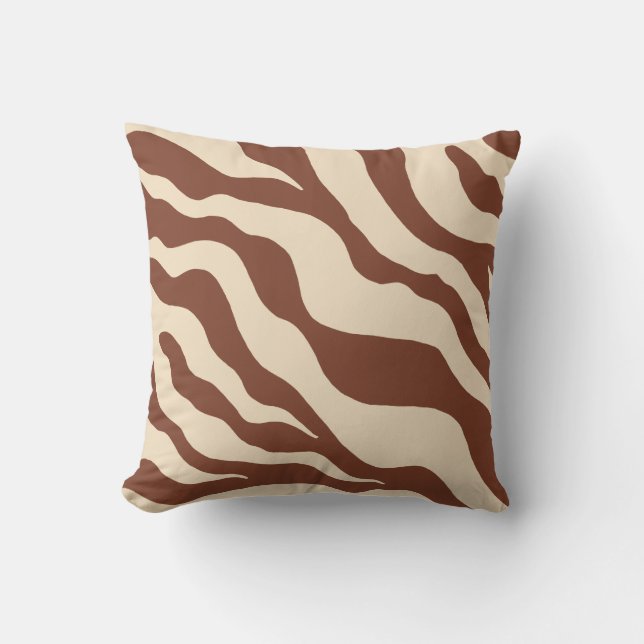 Zebra Animal Print Throw Pillow (Front)