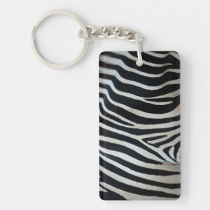 zebra animal skin fur texture nature stripes patte key ring